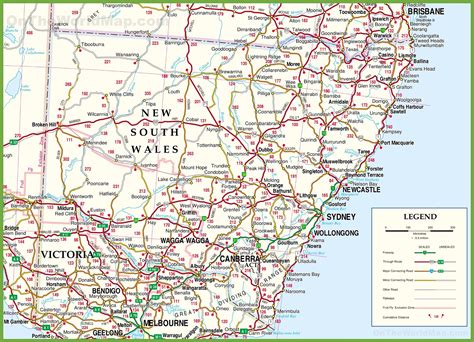 Large detailed map of New South Wales with cities and towns | Detailed ...