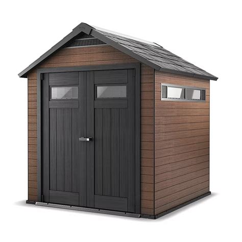 Keter Fusion 7 1/2 ft. x 7 ft. Wood-Plastic Composite Shed | The Home Depot Canada