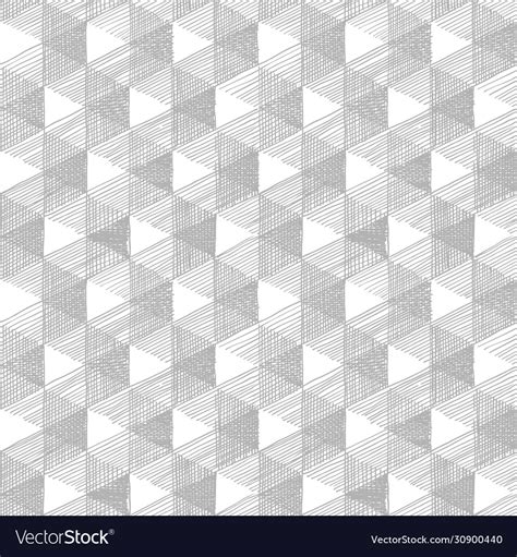 Pattern with necker cube Royalty Free Vector Image