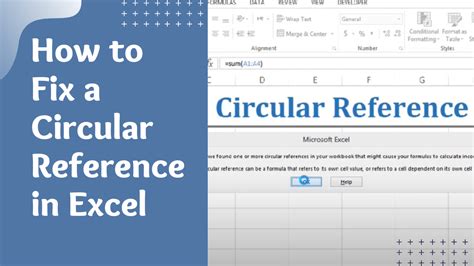 How to Fix a Circular Reference in Excel - Earn & Excel