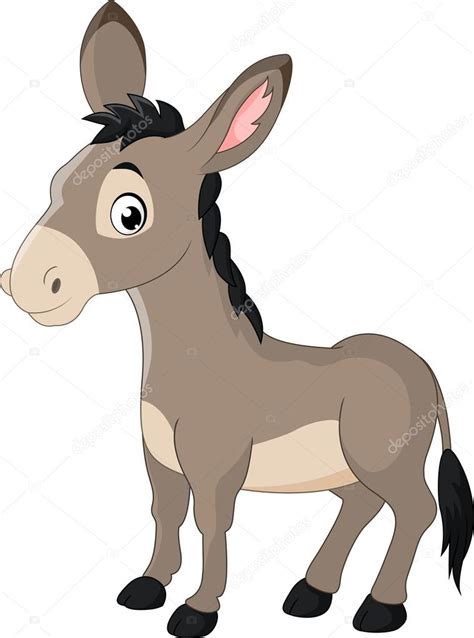 Cartoon happy donkey Stock Illustration by ©dreamcreation01 #123313856