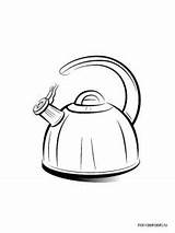Kettle coloring Pages sketch template