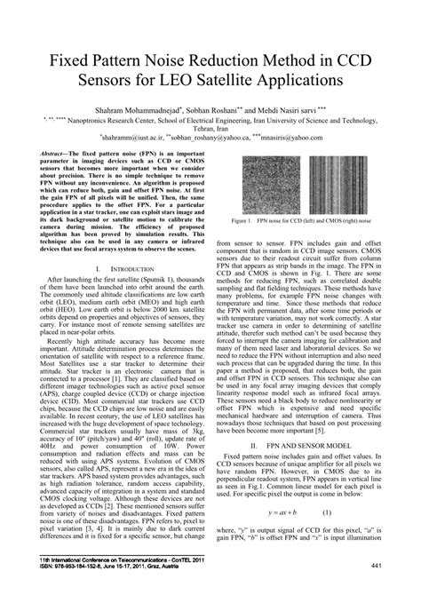 (PDF) Fixed pattern noise reduction method in CCD sensors for LEO ...