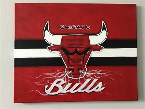 Chicago Bulls Logo 16x20 Canvas - Etsy