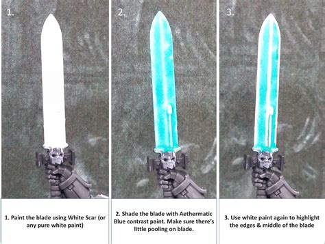 Simple tutorial how I paint my regular Power Swords (paint recipe ...