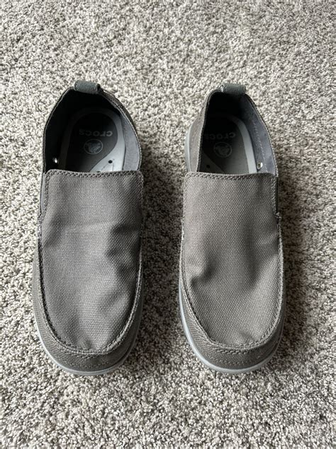 Crocs Men’s Loafers Walu Slip On Grey Comfortable Sho… - Gem