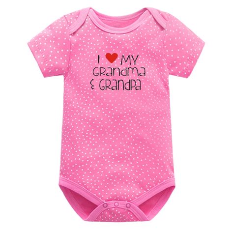 I Love My Grandpa Grandma Baby Clothes Print Bodysuits Thanksgiving Outfits For Girls 2021 ...