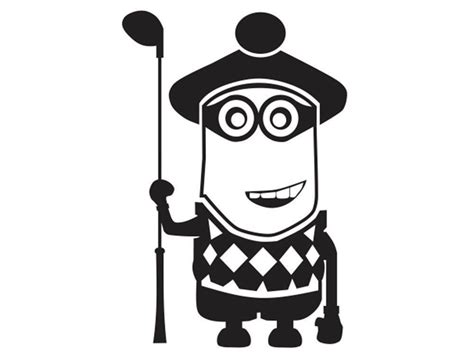 Golfer Minion Despicable Me Car Truck Window Vinyl Decal Sticker 12 COLORS #VinylDecalSticker ...