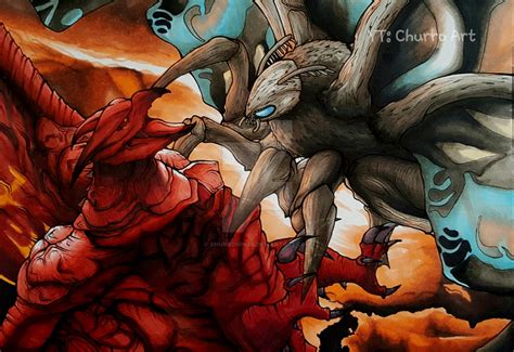 Rodan vs Mothra King Of The Monsters by ChurroNinja on DeviantArt