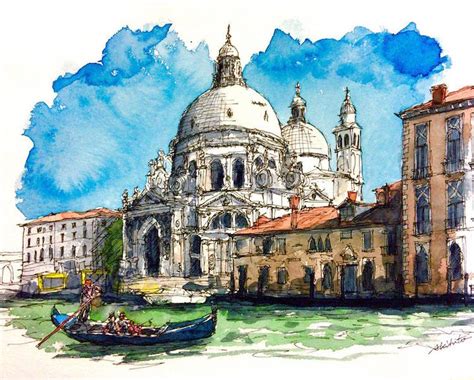 Watercolor Paintings of International Architecture by Artist With Wanderlust