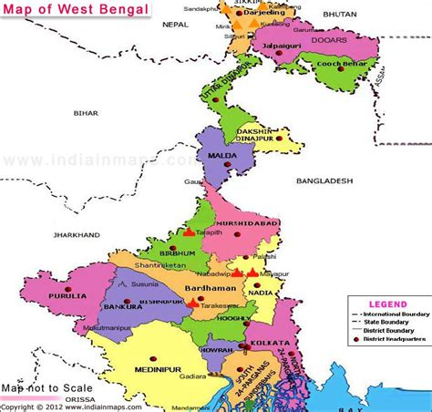 West Bengal Map | state maps | Pinterest | West bengal, Bengal and Tourism