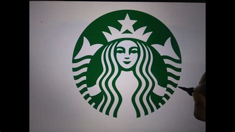 Starbucks Cafe || Starbuck Logo || Simple Logo drawing || How to draw Starbucks logo - YouTube