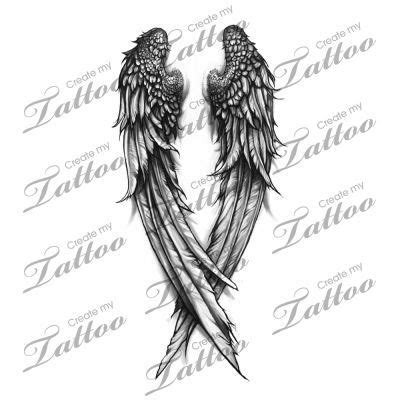 Fallen Angel wings custom tattoo | wings 3 #31308 | CreateMyTattoo.com | Wings tattoo, Fallen ...