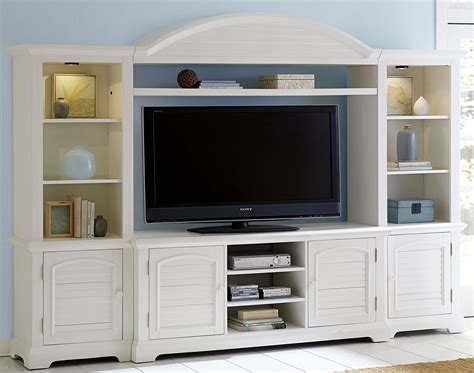 Summer House Oyster White Entertainment Wall Unit from Liberty ...