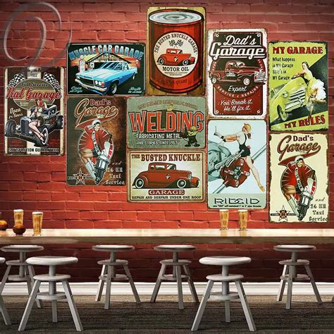 Aliexpress.com : Buy Dad's Garage Vintage Metal Signs Retro Metal Poster Bar Pub Wall Decoration ...