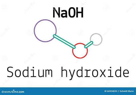 Molécule D'hydroxyde De Sodium De NaOH Illustration de Vecteur ...