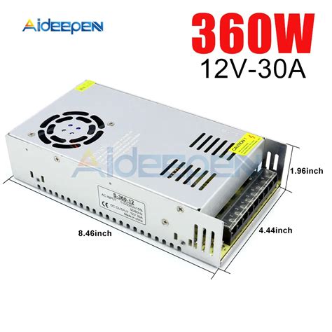 12V 30A 360W Switching Power Adapter 12V 30A 360 Watts Voltage Convert ...