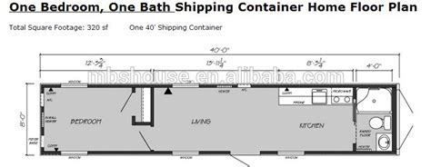 40ft Container Home Floor Plan