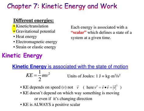 Kinetic Energy Kinetic Energy | Schemes and Mind Maps Physics | Docsity