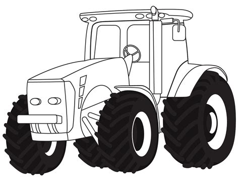 Agriculture Tractor Coloring Page - Free Printable Coloring Pages for Kids