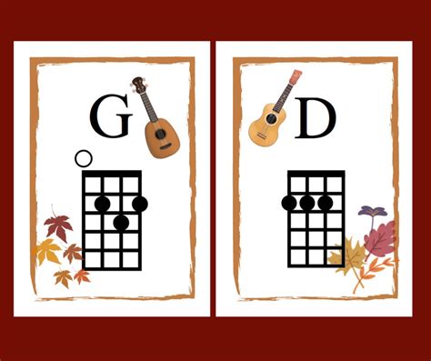 Ukulele Chord Charts for Autumn - Etsy