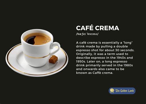 Cafe Crema Definition: What It Is And How To Make It - The Golden Lamb