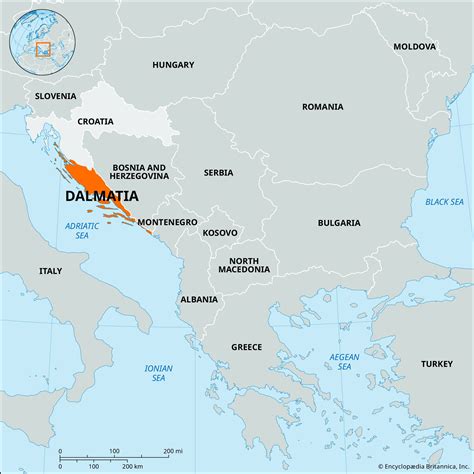 Croatia Dalmatian Coast Map - Leia Shauna