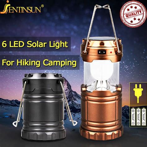 survival kit Super Bright Rechargeable Solar LED Camping Light For Hiking Travel Outdoor ...