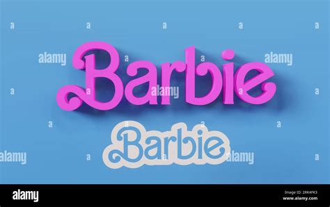 Barbie doll logo. Barbie is doll . 3D image. 3D Illustration Stock ...