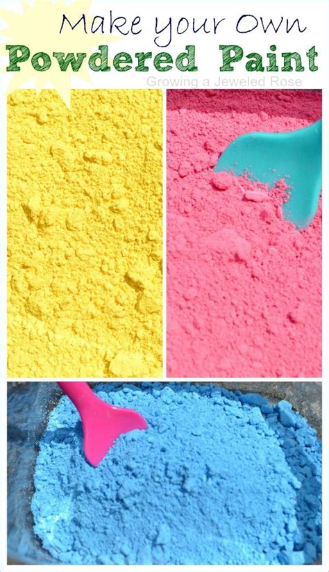 Powdered Paint Recipe | Homemade paint, Arts and crafts for kids, Crafts