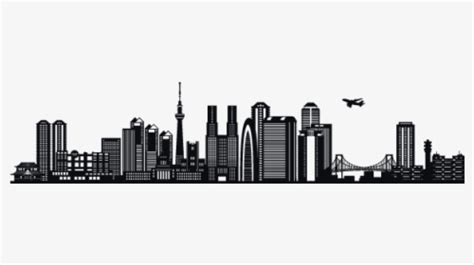 Tokyo Skyline Vector Graphics Silhouette Illustration - Tokyo Skyline ...