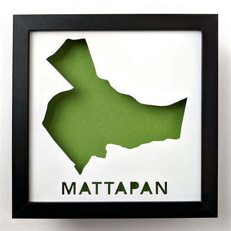 Mattapan, Boston Neighborhood Map Art - yeiou paper objects