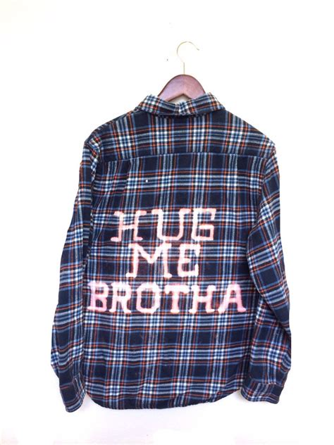 Hug Me Brotha Shirt in Bleached Plaid Flannel, Drake & Josh | Drake & josh, Shirts, Hipster shirts