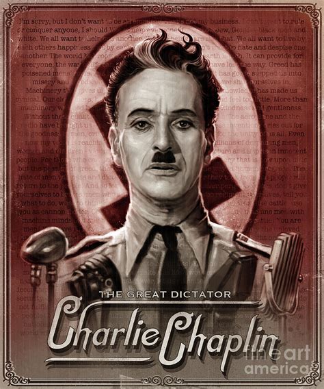 The Great Dictator - Charlie Chaplin Digital Art by Andre Koekemoer - Pixels