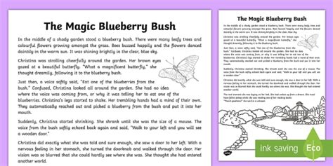 The Magic Blueberry Bush – Short Story Examples – Twinkl