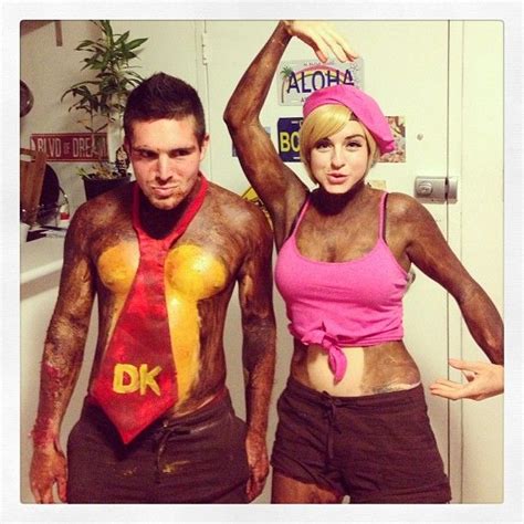 My friends dressed up as Dixie and Diddy Kong this Halloween | Diy ...