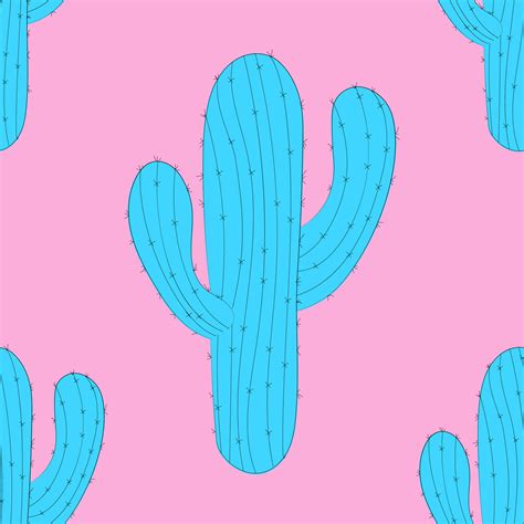 Vector seamless pattern with cactus 15279556 Vector Art at Vecteezy