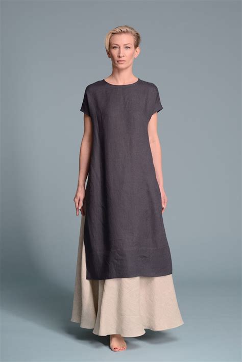 Hot Summer Lightweight Linen Tunic | Women's Flax Tops & Tunics | Shantima | Linen tunic dress ...