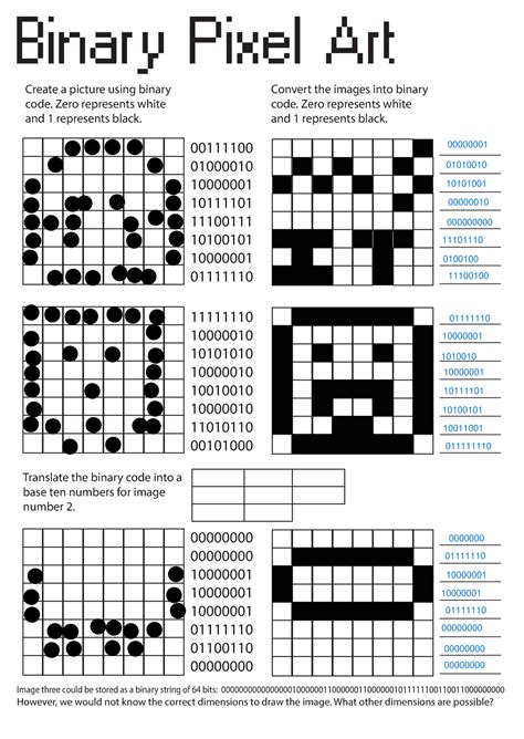 Binarycode.11 - Binary codes answer sheet - 00111100 01000010 10000001 10111101 11100111 ...