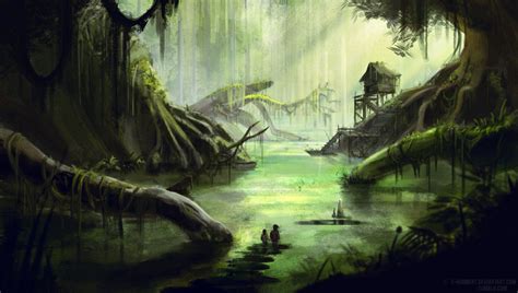 The swamp | Fantasy art landscapes, Fantasy concept art, Swamp