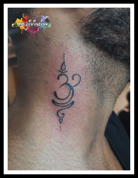 Breath tattoo, Om tattoo, Aum tattoo, Neck tattoo, Positive symbol tattoo, Religious tattoo ...