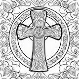 Elegant Celtic Cross Coloring Page  Pagescom sketch template
