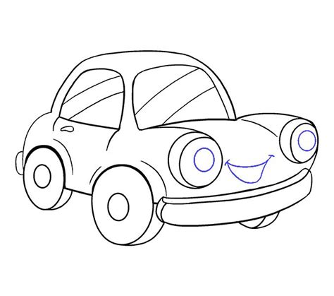 How to Draw a Car: Easy Step-by-step Drawing Tutorial for Kids | Simple car drawing, Cartoon car ...