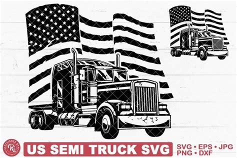 Truck Flag svg Truck Logo svg Patriotic Truck Svg Semi Truck Flag ...