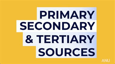 Primary Secondary Tertiary Sources Worksheet