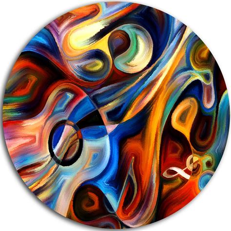 Abstract Music and Rhythm - Circle Abstract Metal Wall Art, Available in 4 Sizes by ...