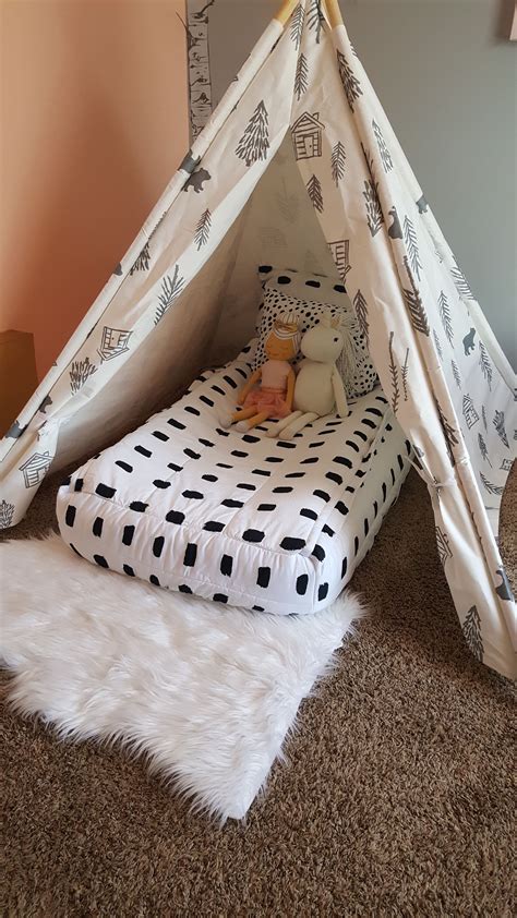 Tent toddler floor bed #tentenfant | Toddler floor bed, Floor bed, Toddler bed tent