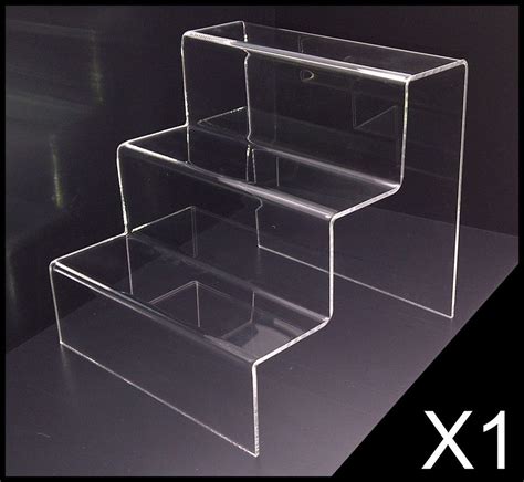 3 STEP ACRYLIC DISPLAY PRODUCT RETAIL DISPLAY COUNTER STAND LARGE ...