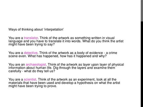 7 how do you interpret an artwork