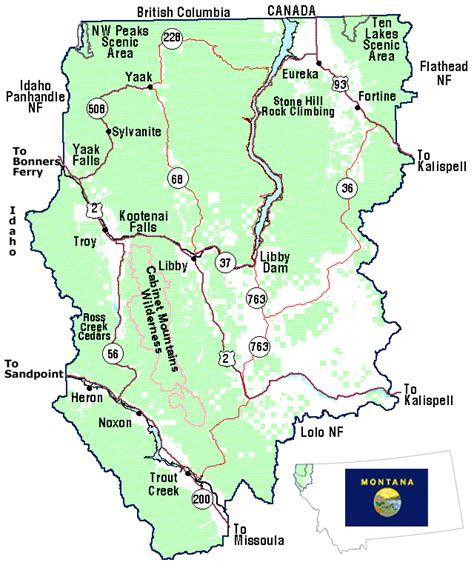 Pin by Kristi Powell on Camping Info | Kootenai, Area map, Libby montana